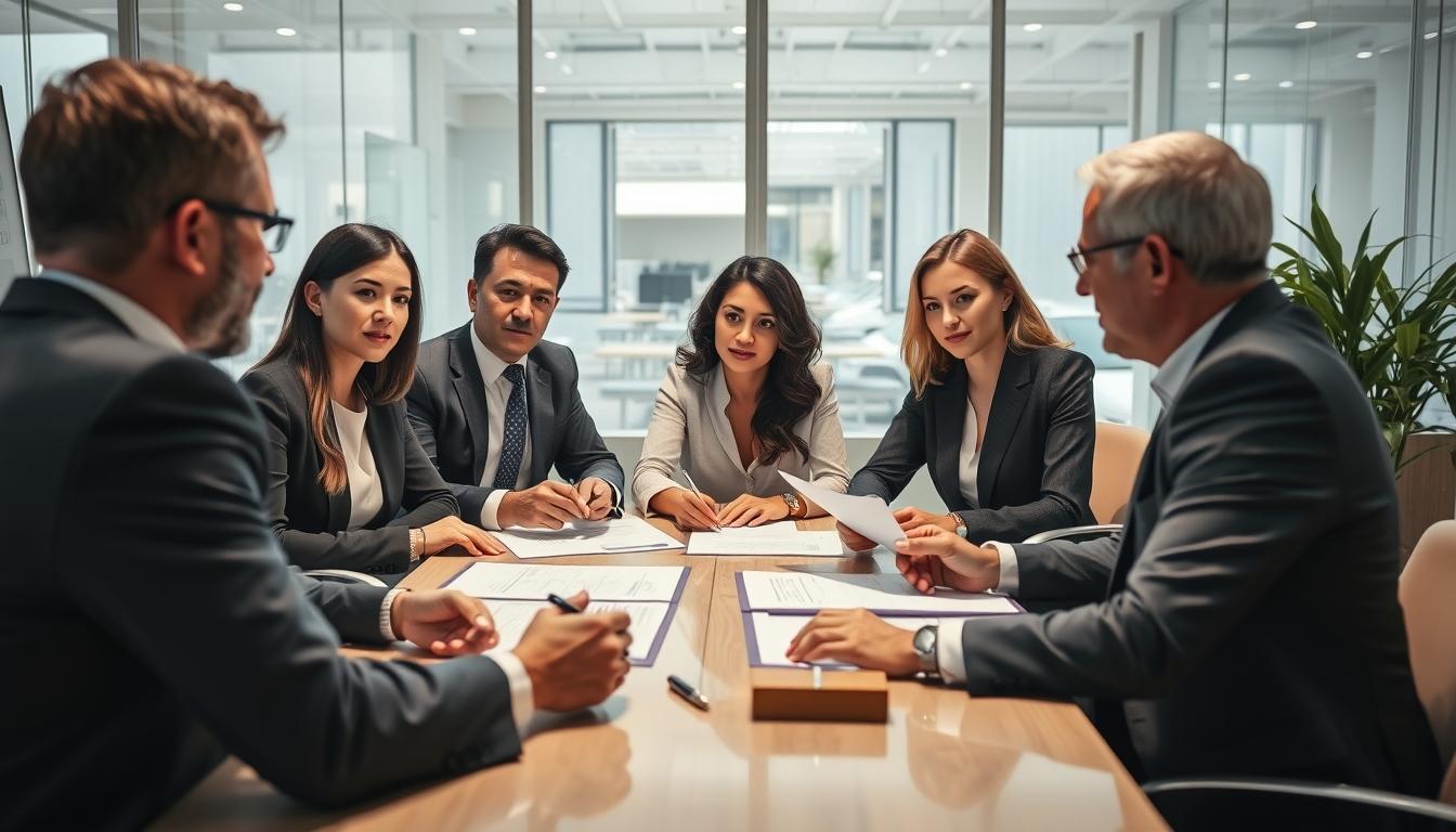 Signing of a business contract